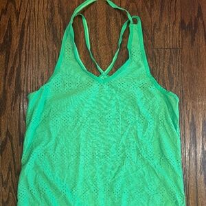 Athleta green crisscross tank